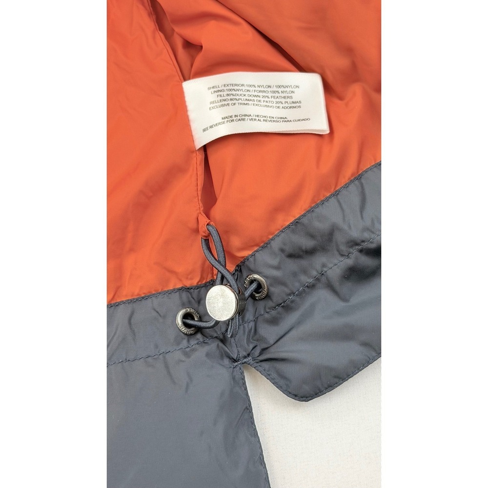 Orvis Puffer Vest Mens XL Navy Blue Orange Lining Down Filled Quilted Full Zip - Picture 12 of 12